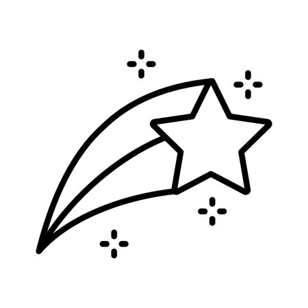 Premium line style icon of shooting star, ready to use vectorのイラスト素材