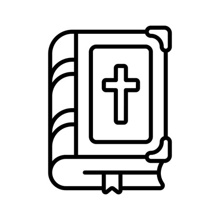 Classic holy bible with cross, spiritual and religious book symbolのイラスト素材