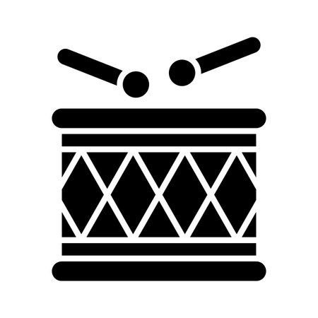 Check this glyph style icon of drum musicのイラスト素材