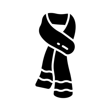 Warm winter scarf in festive Christmas, ready to use premium vectorのイラスト素材