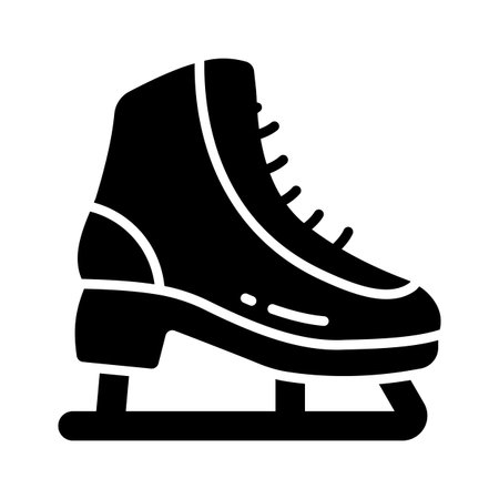 An editable glyph icon of ice skating shoes, ready to use vectorのイラスト素材