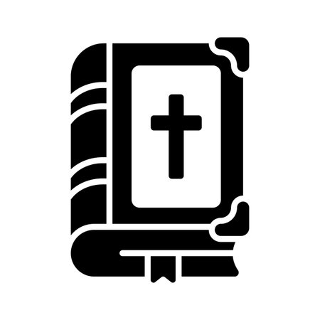 Classic holy bible with cross, spiritual and religious book symbolのイラスト素材