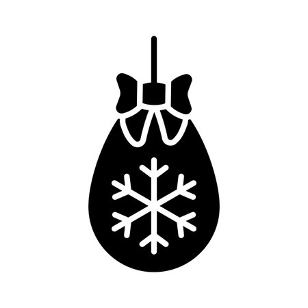 Take a look at this amazing glyph icon of christmas ornamentのイラスト素材