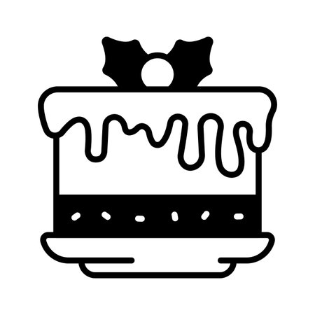 An amazing chocolate cake with cream, delicious christmas dessertのイラスト素材