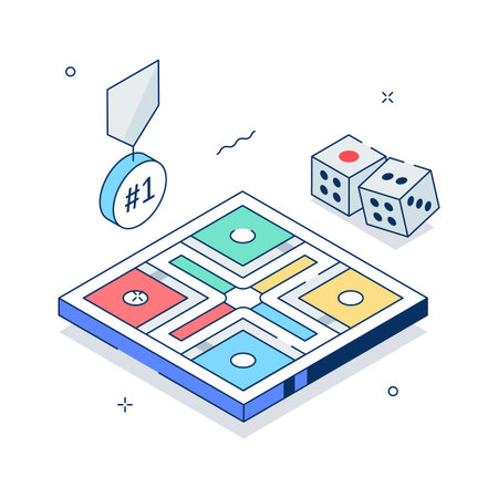 Take your hands on this amazing illustration of board game in trendy styleのイラスト素材