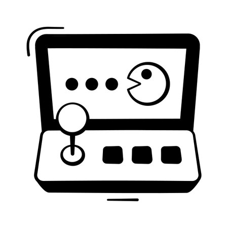 Creatively designed amazing doodle icon of video gameのイラスト素材