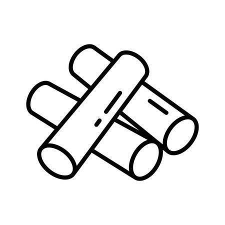 Creatively designed outline icon of chalk sticks, writing, drawing, and teaching toolsのイラスト素材