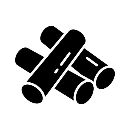 Creatively designed glyph icon of chalk sticks, writing, drawing, and teaching toolsのイラスト素材