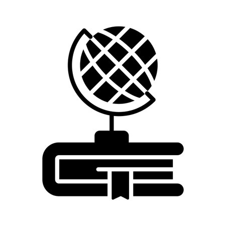 Globe and books representing worldwide learning and global academic accessのイラスト素材