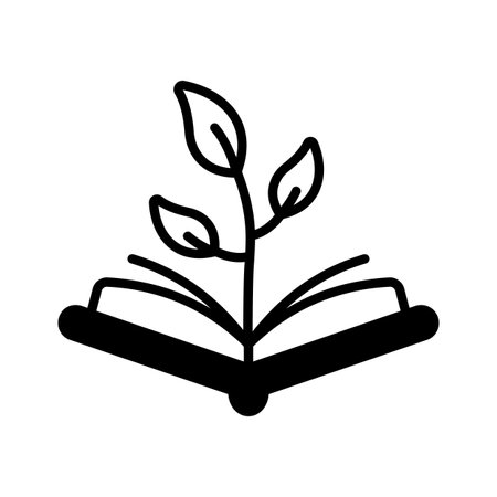 Take your hands on this amazing glyph icon of ecology bookのイラスト素材