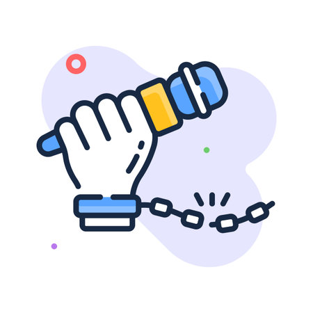 Press freedom flat outline icon, independent journalism and expressionのイラスト素材