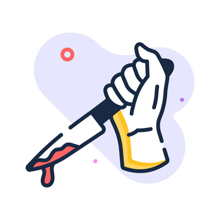 Get this creatively designed amazing flat outline icon of violenceのイラスト素材