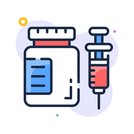 Easy to use flat outline icon of substance abuse, addiction modern vectorのイラスト素材