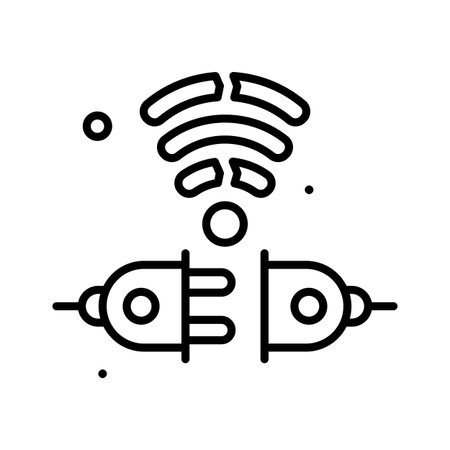 Premium line icon of internet connection lost, network failureのイラスト素材