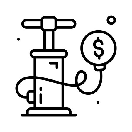 Have your hands on this amazing line icon of inflationのイラスト素材