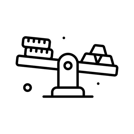 Grab this carefully designed trendy line icon of gold valueのイラスト素材