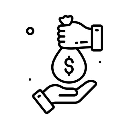 Have a look at this amazing line icon of corruption, bribery and abuse of powerのイラスト素材