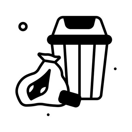 An editable glyph icon of garbage pollution, ready to use vectorのイラスト素材