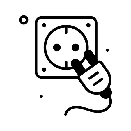Check this amazing glyph icon of load shedding, electricity shortageのイラスト素材
