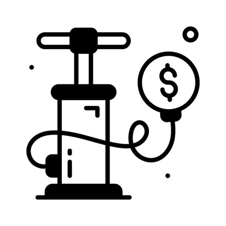 Have your hands on this amazing glyph icon of inflationのイラスト素材