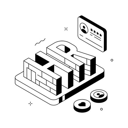 A handy isometric illustration of human resources officeのイラスト素材