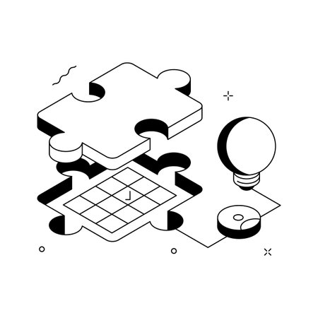 A captivating isometric illustration representing strategic business planningのイラスト素材