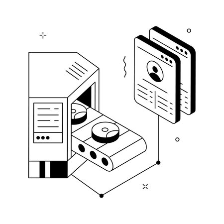 Check this creative isometric illustration of smart recruitment technologyのイラスト素材