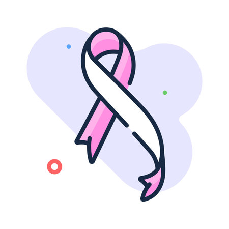 Outline icon of ribbon for women's day awareness themeのイラスト素材
