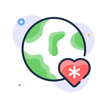 A captivating outline icon for world health day global awareness campaignのイラスト素材