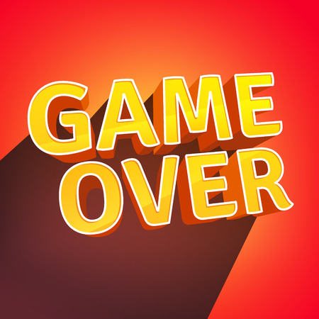 Game Over letters design. Flat style vector illustration.のイラスト素材