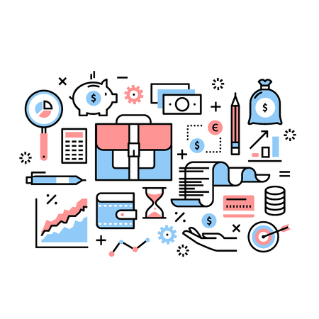 Personal financial analytics and investmentのイラスト素材