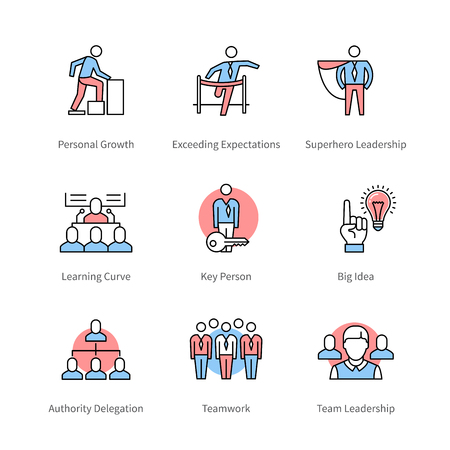 Management, team work, business concept symbolsのイラスト素材