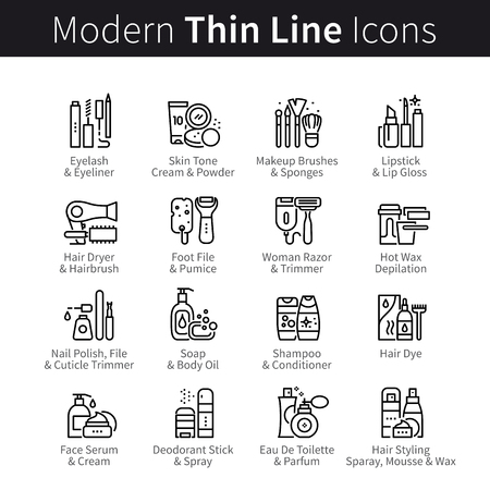 Woman beauty salon collection, tools and cosmeticsのイラスト素材