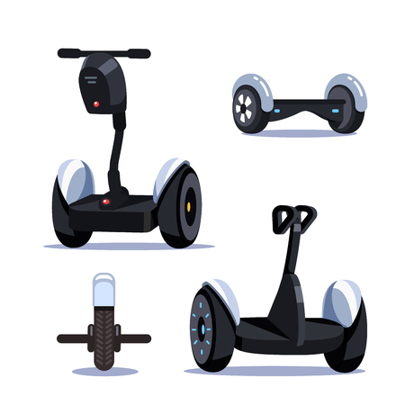 Electric batteries charged standing urban vehicles Vector illustration.のイラスト素材