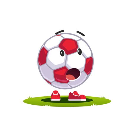 Worried soccer football watching match. Sport fanのイラスト素材
