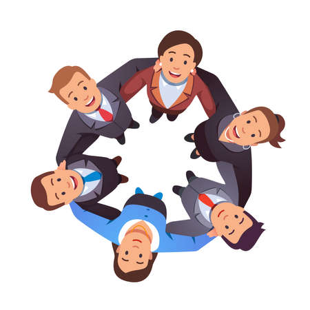 Smiling business people team man and womanのイラスト素材