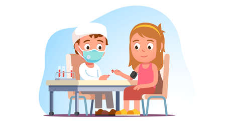 Hospital blood analysis,  antibody testのイラスト素材