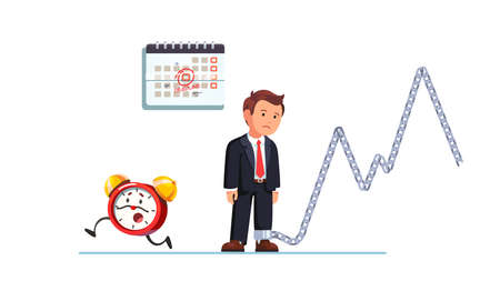 Work pressure, stress and frustration conceptのイラスト素材