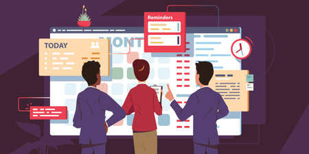 Business planner and task management. Office eventのイラスト素材