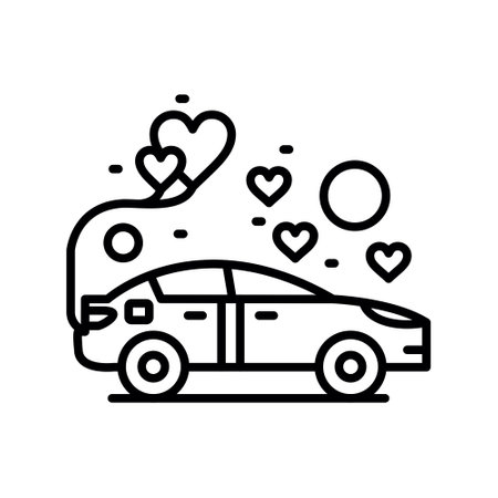 Wedding Car Creative Icons Designのイラスト素材
