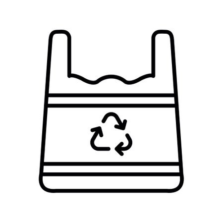 Recycled Plastic Bag Creative Icons Designのイラスト素材