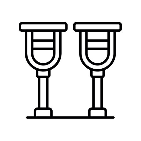 Crutches Creative Icons Designのイラスト素材