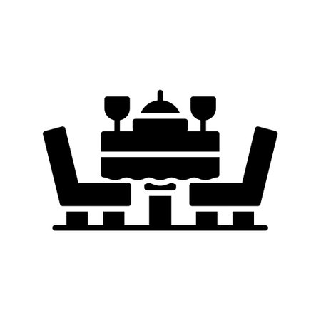 Dinner Table Creative Icons Designのイラスト素材