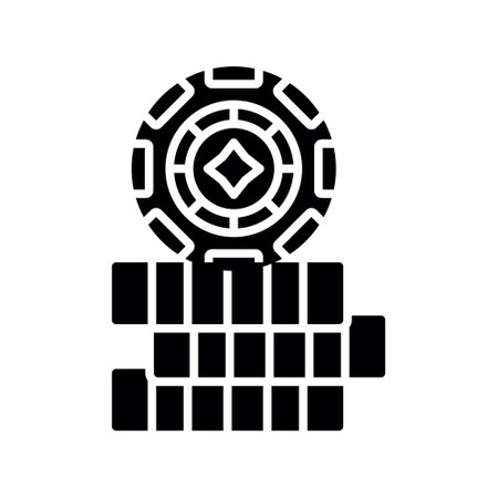 Casino Chip Creative Icons Designのイラスト素材