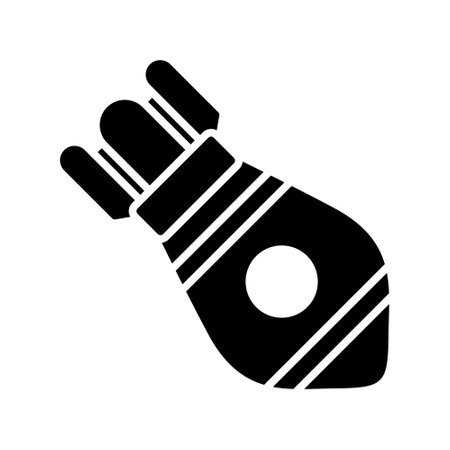 Electric plug black icon, concept illustration, vector flat symbol, glyph sign.のイラスト素材