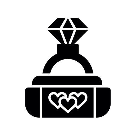 Wedding Ring Creative Icons Designのイラスト素材
