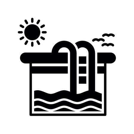 Swimming Pool Creative Icons Designのイラスト素材