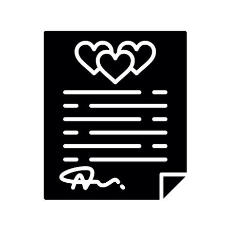 Wedding Contract Creative Icons Designのイラスト素材