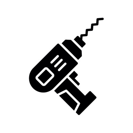 Hand Drill Creative Icons Designのイラスト素材