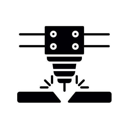 Laser Cutting Machine Creative Icons Designのイラスト素材